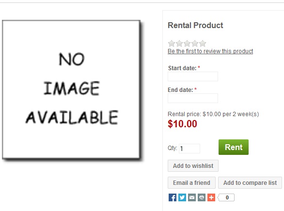 Add rental product in nopCommerce