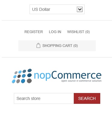 nopcommerce search button