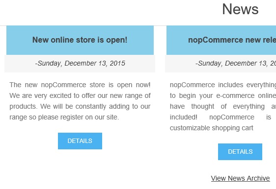 nopCommerce news