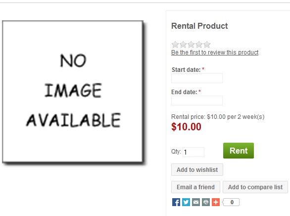 Add rental product in nopCommerce