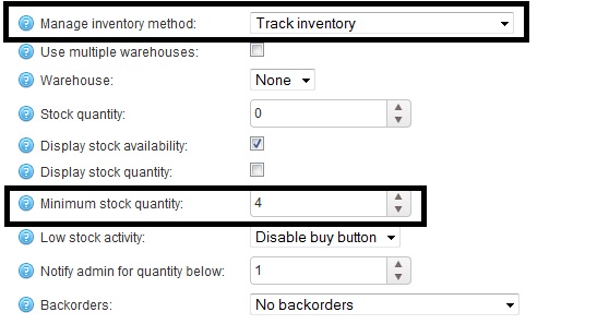 low stock report