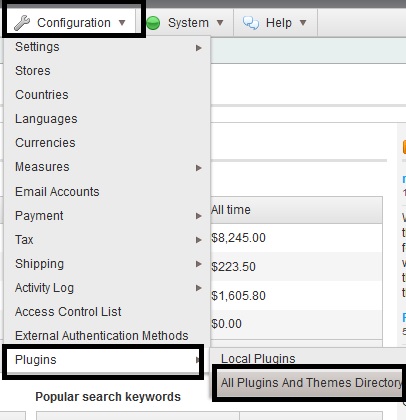 Manage plugins in nopCommerce