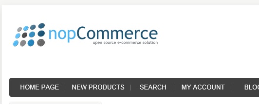 nopCommerce menu