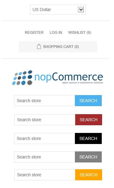 nopcommerce search button