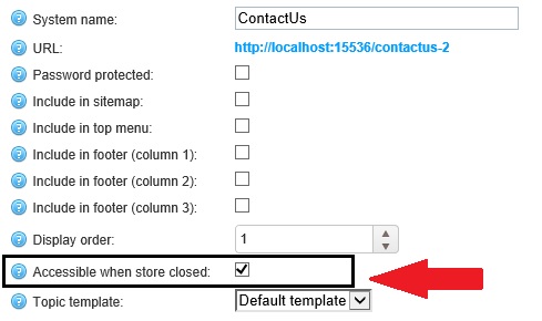 nopcommerce topics