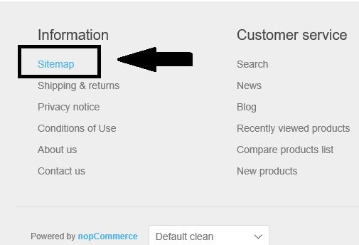 nopcommerce sitemap