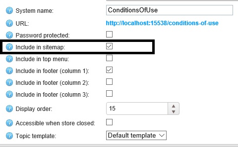 nopcommerce sitemap